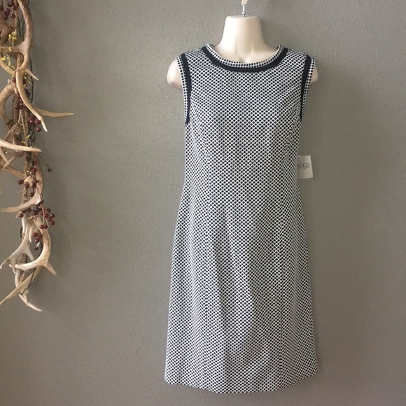 Kasper ivory black tank dress and jacket set - Picture 2 of 8